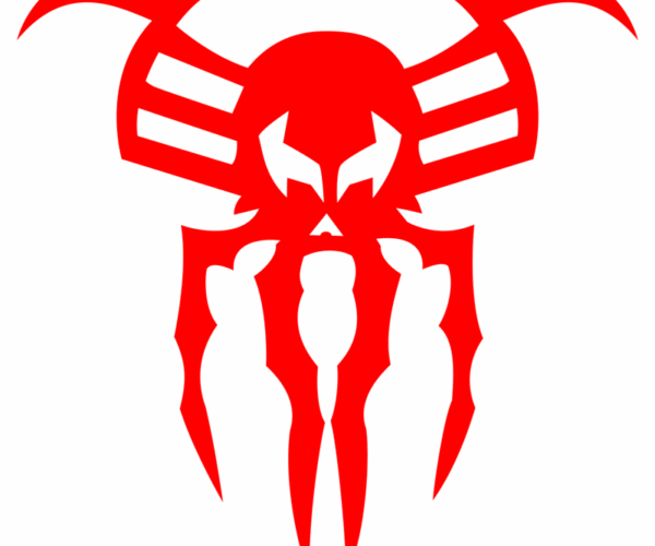Crimson Spider - Tribal Skull Design