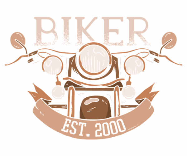 Biker Est. 2000 - Vintage Motorcycle Emblem