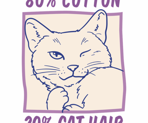 Winking Cat - 80% Cotton, 20% Cat Hair