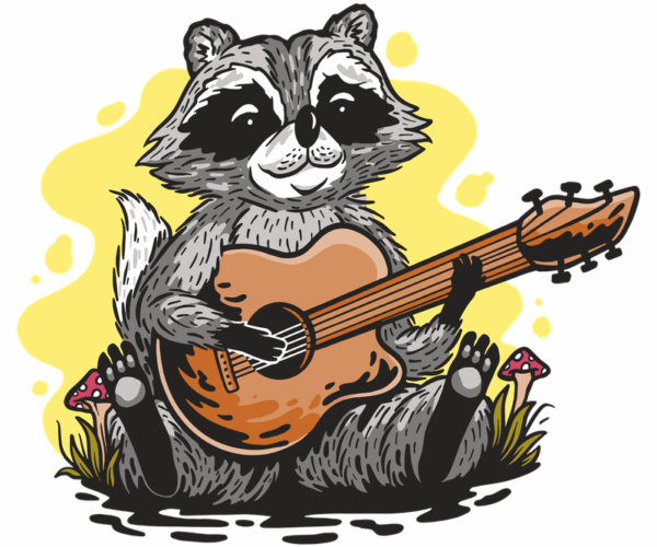 Raccoon Musician - Acoustic Jam Session
