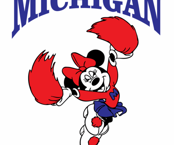 Minnie Mouse Michigan Cheerleader - Go Blue!