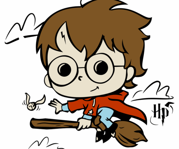 Harry Potter Chibi on Broom