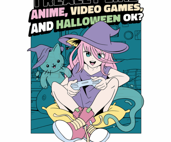 Witchy Gamer Girl - Halloween Anime Fun