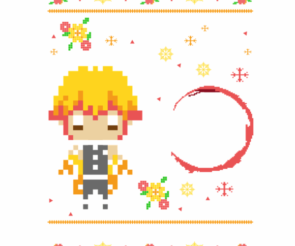 Zenitsu Agatsuma - Pixelated Holiday Cheer