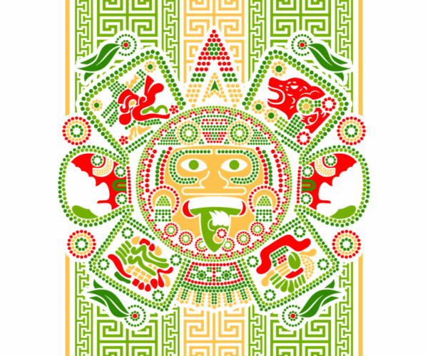 Aztec Sun God -  Ancient Mayan Deity