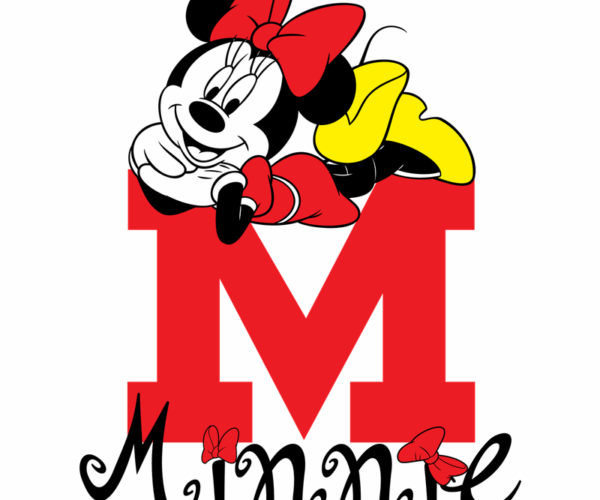 Minnie Mouse M Letter Design - Playful & Sweet