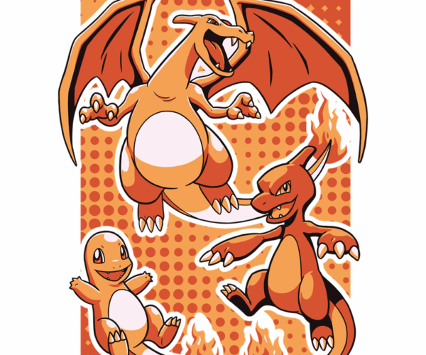 Charmander Evolution Trio - Fiery Friends