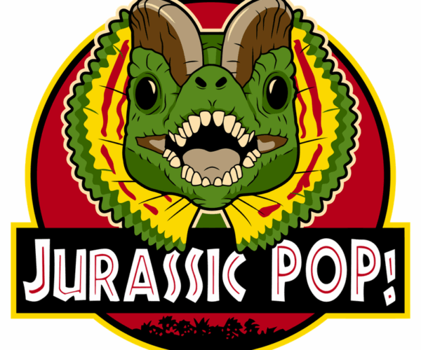 Dilophosaurus Jurassic Pop! - Retro Dino Design