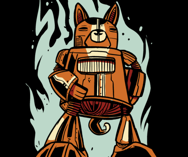 Rusty Dogbot - Retro Robotic Canine
