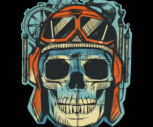 Steampunk Skull - Gearhead Ghost