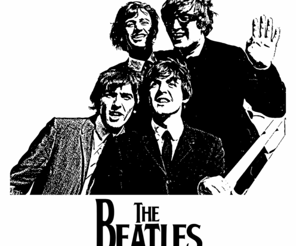 The Beatles - Ink Silhouette Portrait