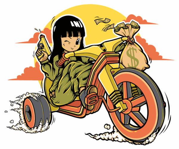 Chibi Gangster Girl on Tricycle -  Loot Run