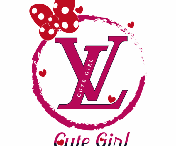 LV Cute Girl - Pink Bow and Hearts