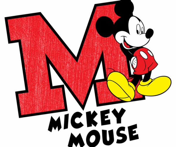 Mickey Mouse Initial M - Retro Vibes