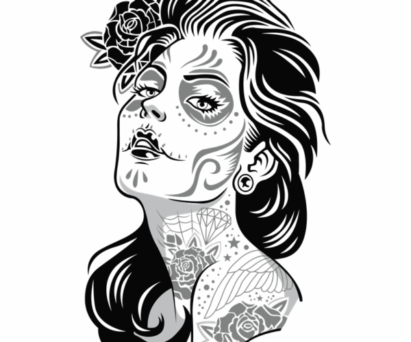 Sugar Skull Beauty - Tattooed Elegance