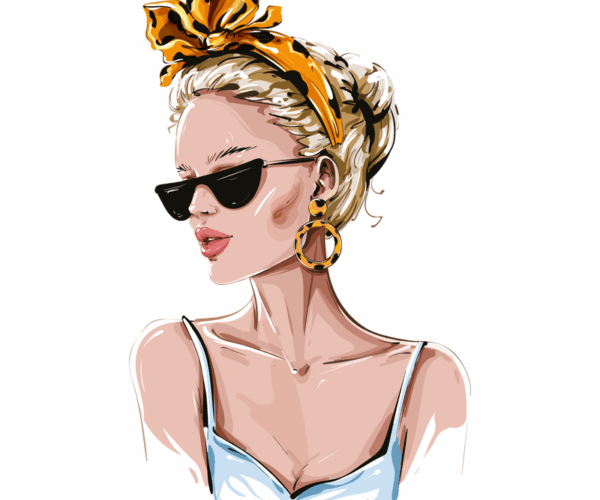 Stylish Retro Girl - Summer Chic