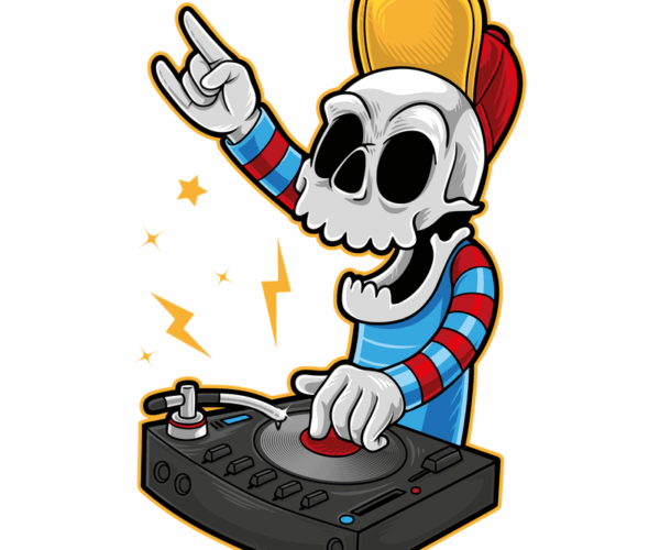 Skeleton DJ - Skull in a Cap
