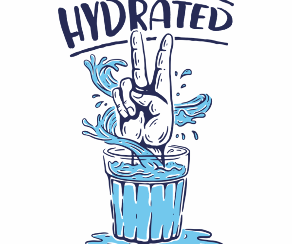 Hydration Peace - Thirsty Gesture Graphic