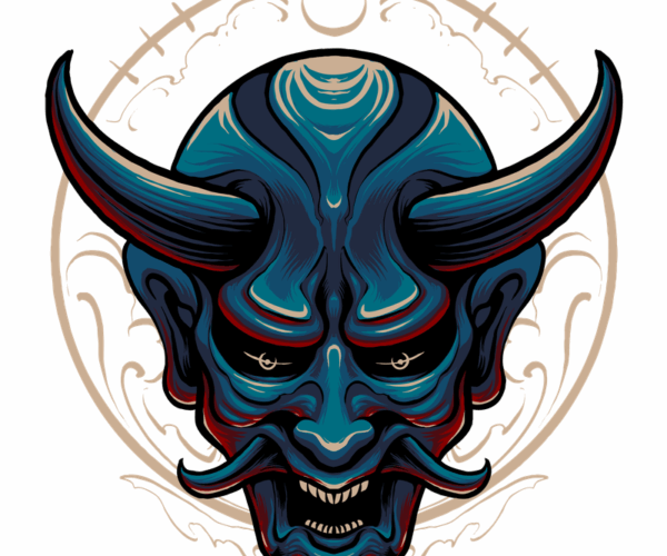 Oni Mask - Crimson Shadow edition