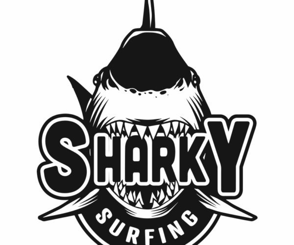Sharky Surfing - Bold Graphic Logo
