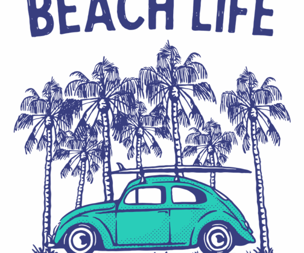 Beach Life - Vintage VW Bug