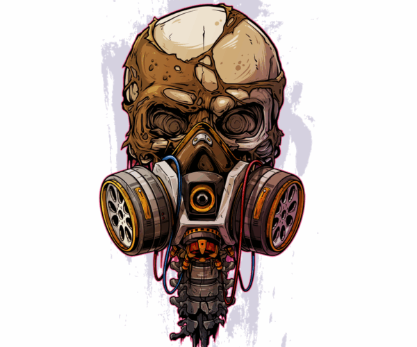 Wasteland Skull - Cyberpunk Horror