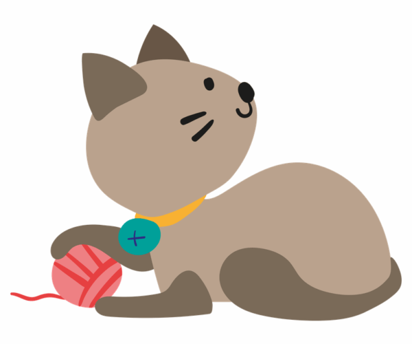 Playful Kitty - Yarn Ball Companion