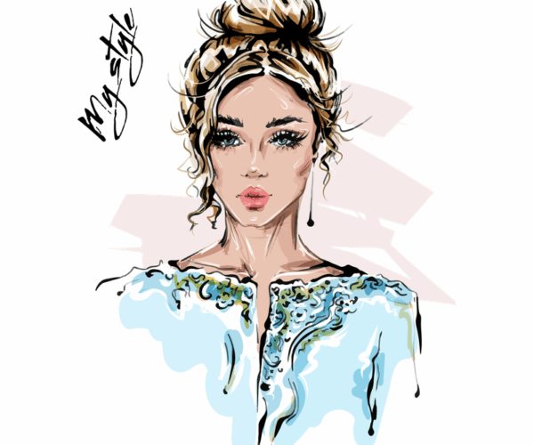 Chic Portrait - Stylized Fashion Illustration