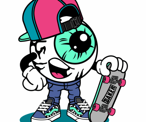Eyeball Skater - Urban Cartoon Style