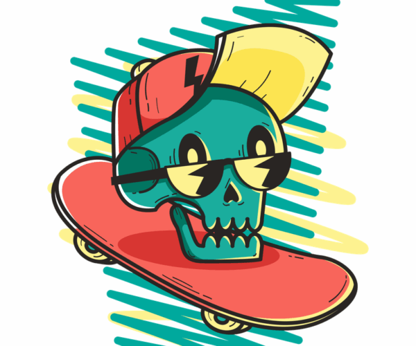Skate Skull - Rad Style