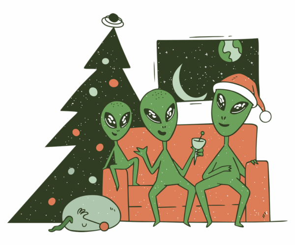 Alien Christmas Party - Festive Extraterrestrial Gathering