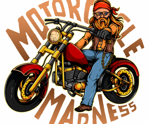 Motorcycle Madness - Biker Dude Design