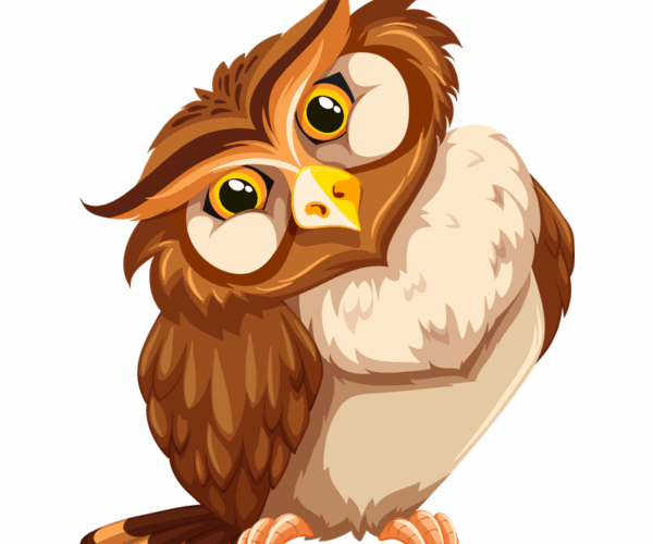 Pensive Owl - Brown Tone Edition