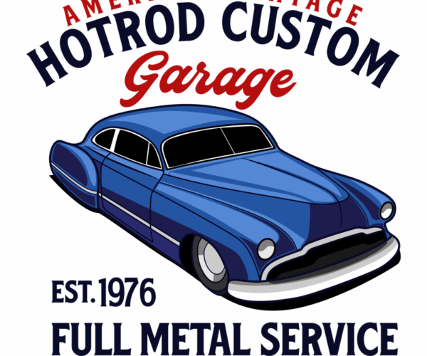 Hotrod Garage - Vintage Custom Car Art