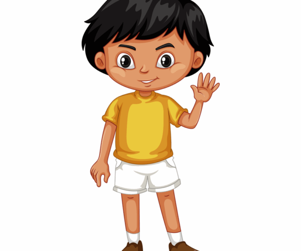Cheerful Boy - Waving Hello