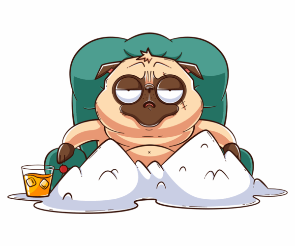 Indulgent Pug - Life of Leisure