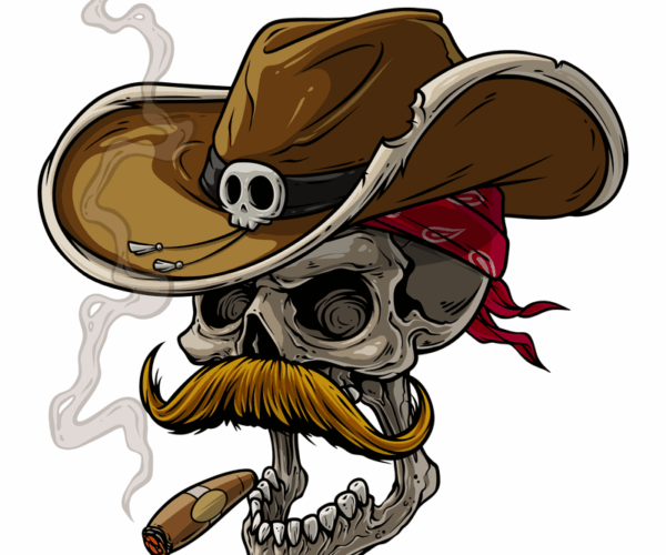 Cowboy Skull - Smokin' Bandit