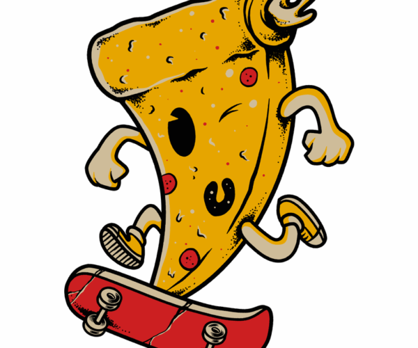Skateboarding Pizza Slice - Radical Pepperoni