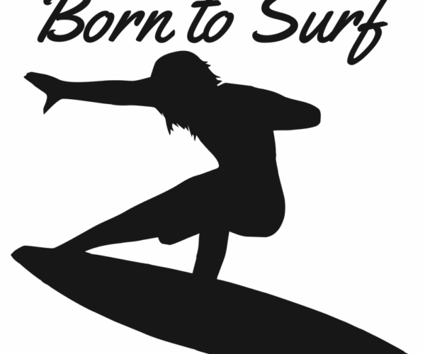 Born to Surf - Silhouette Icon