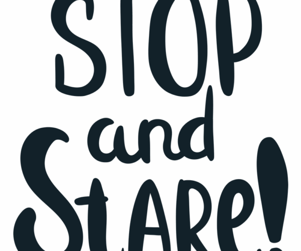 Stop and Stare - Bold Typography