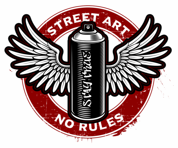 Flying Spray Can - Street Art Emblem
