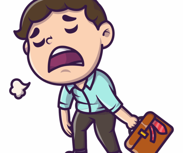 Burnout Blues - Exhausted Commuter