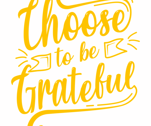 Grateful Typography - Motivational Art