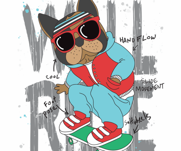 Skater Dog - 90's Vibe