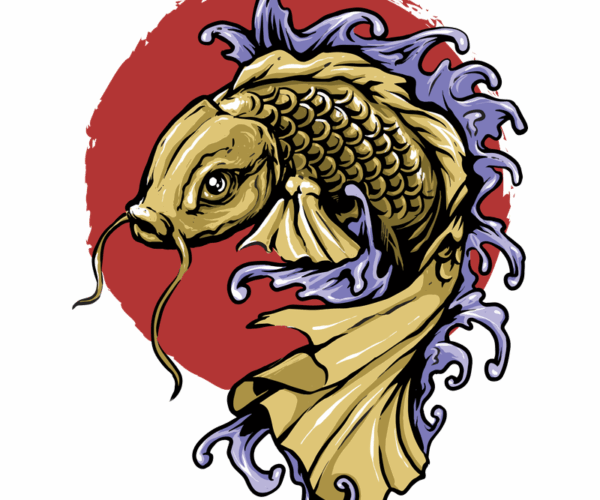 Golden Koi - Zen Circle