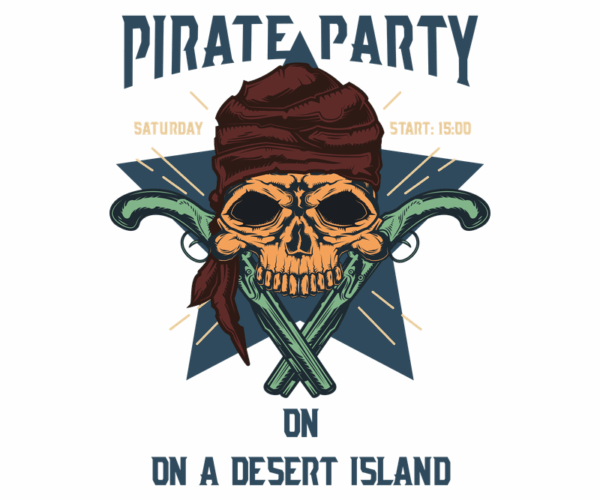 Pirate Skull - Desert Island Party