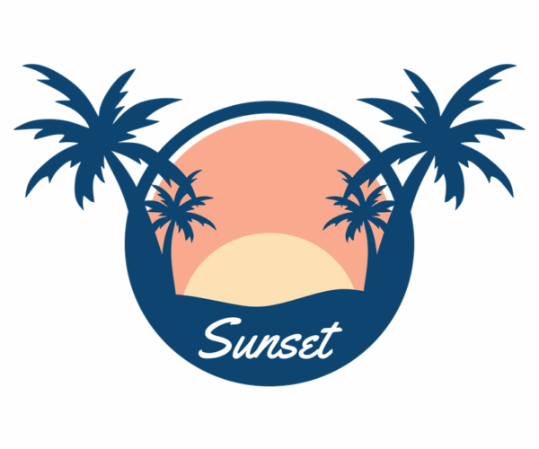 Sunset Silhouette - Tropical Paradise