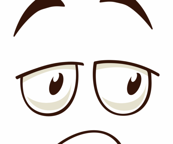 Downcast Mood - Cartoon Expression