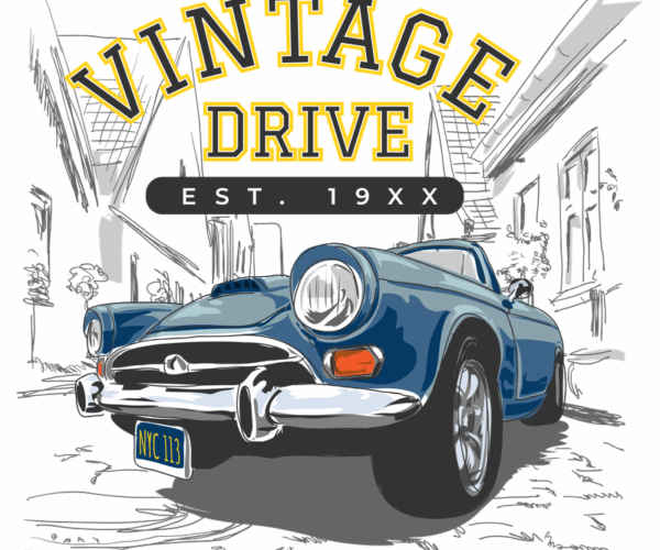 Vintage Drive - Classic Car Tee