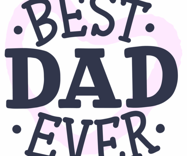 Best Dad Ever - Heart Graphic